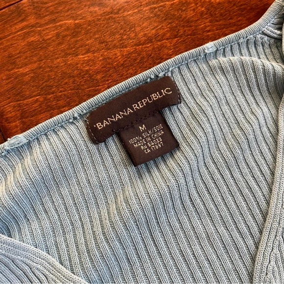 Blue Ribbed Cardigan - Picture 2 of 5